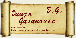 Dunja Gašanović vizit kartica